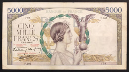 FRANCIA France 5000 Francs Victoire 08 06 1939 Forellini BB LOTTO 3778 - 200 F 1981-1994 ''Montesquieu''