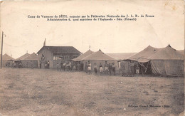 34-SETE- CAMP DE VACANCES DE SETE- ORGANISE PAR LA FÉDÉRATION DES J.L.R DE FRANCE - Sete (Cette)