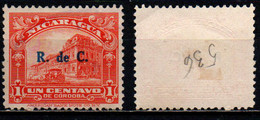 NICARAGUA - 1929 - Overprinted In Black R. De C. - SENZA GOMMA - Nicaragua
