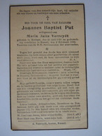 Doodsprentje Joannes Baptist Put Berlaar 1916 Kessel 1942 Echtg Maria Julia Verreydt - Devotion Images