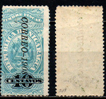 NICARAGUA - 1908 - Revenue Stamps Overprinted “CORREO-1908" - MH - Nicaragua
