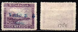 NICARAGUA - 1904 - Mt. Momotombo - Character For “cents” Inverted - SENZA GOMMA - Nicaragua