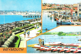 SCENES FROM WEYMOUTH, DORSET, ENGLAND. Circa 1989 USED POSTCARD Gv4 - Weymouth