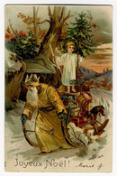 Weihnachten, Weihnachtsmann, Santa Claus, Prägedruck   ( Orginalkarte ) - Santa Claus
