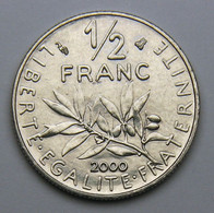 FDC ! 1/2 Franc Semeuse, Nickel, 2000 - V° République - 1/2 Franc