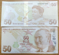 AC - TURKEY -  9th EMISSION 50 TL E UNCIRCULATED - Türkei