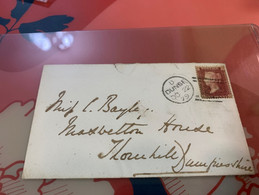 Great Britain Stamp Red Penny Used On Cover - Brieven En Documenten