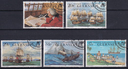 MiNr. 492 - 496  Großbritannien-Guernsey1990, 24. Juli. 250. Jahrestag Des Beginns Der Weltumseglung - Sauber Gestempelt - Marittimi