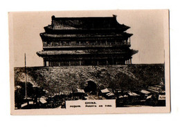 1910s PEKING An Ying City Gate Miniature PHOTO Postcard CHINE Chine Henry Clay & Bock Habana Cuba Hatamen ? - China