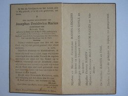 Doodsprentje Josephus Desiderius Mariën Bevel 1862 Herentals 1944 Wed. Melania Dom LT 2923 2924 - Imágenes Religiosas