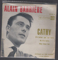 Disque Vinyle 45t - Alain Barrière - Cathy - Otros - Canción Francesa