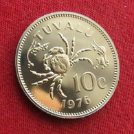 Tuvalu 10 Cents 1976 Crab  UNC - Tuvalu