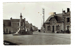 72 SARTHE LUCHE PRINGE Place Du Monument Et Route De La Flèche Plan Peu Courant - Luche Pringe