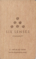 Israel Key Card From Six Senses Hotel - Hotelkarten