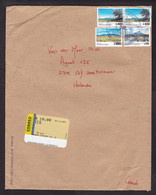 Argentina: Cover To Netherlands, 2021, 4 Stamps & ATM Machine Label, Landscape (2 Stamps Damaged) - Covers & Documents