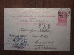 1901 BELGIUM BRUXELLES STATIONERY - 1893-1907 Coat Of Arms