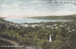 A8882) SENECA LAKE And WALKINS - New York - Mädchen In Wiese - VERY OLD ! - Adirondack