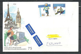 SCHWEDEN Sweden 2022 Air Mail Cover To Estonia Stamps Remained MINT! Sport - Storia Postale