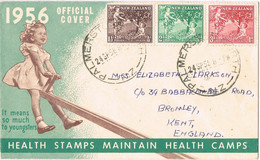 43936. Carta PALMERSTON (New Zealand) 1956. Children's Health Camps - Lettres & Documents