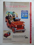 FLYERS VOITURES TINTIN ATLAS MOULINSART 2012 - Objets Publicitaires