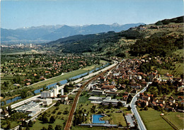 Flugaufnahme Rheineck / SG Im Rheintal Mit Vorarlberg (5802) * 3. 9. 1976 - Rheineck