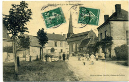 37 - CLERE - La Poste Et L'Eglise. - Cléré-les-Pins