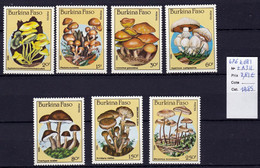 7 Timbres Neufs Du Burkina Faso N° 676 à 681 + PA 311 - Champignons