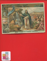 LIEBIG Chromo Dorée Romanet  BIBLE RELIGION MOISE Rocher Horeb Fontaine - Liebig