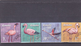 ROMANIA 2021 SET/4 STAMPS BIRDS, FLAMINGO , Stamp Full Set Used. - Gebraucht