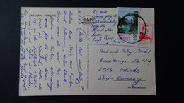Turkey - 1982/83 - Mi:TR 2593, 2641  Yt:TR 2354,2399 On Postcard - Look Scan - Brieven En Documenten