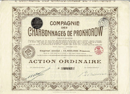 Titre De 1919  - Compagnie Des Charbonnages De Prokhorow - EF - Russie