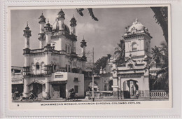 SRI LANKA (Ceylon) - Mohammedan Mosque Cinnamon Gardens Colombo - RPPC - Sri Lanka (Ceylon)