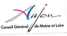 Autocollant, ANJOU, Conseil Général De Maine Et Loire, Département, 130*60mm - Stickers