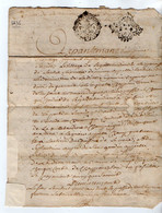 VP19.308 - Cachet De Généralité De LA ROCHELLE - Acte De 1736 - Arpentement - LANDES - Timbri Generalità