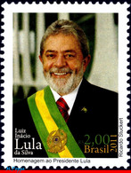 Ref. BR-3159 BRAZIL 2011 FAMOUS PEOPLE, LUIZ INACIO DA SILVA,, LULA, PRESIDENT, POLITICIANS, MNH 1V Sc# 3159 - Nuevos