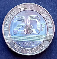 20 Francs Mont Saint Michel 1992 (5 Séries De 14 Stries, V Fermé) - 20 Francs