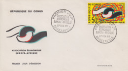 Enveloppe  FDC  1er  Jour   CONGO    Association   Economique     EUROPE - AFRIQUE     1965 - FDC