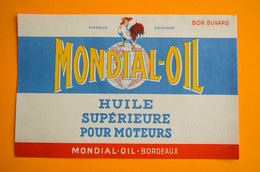 Buvard MONDIAL-OIL, Huile Pour Moteurs, Coq, Bordeaux - Zonder Classificatie