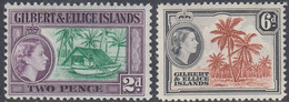Gilbert And Ellice Islands 1964 - Definitive Stamps QE II: Colonial Motives - Mi 80-81 ** MNH - Islas Gilbert Y Ellice (...-1979)