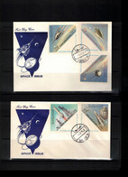 Yemen Arab Republic 1963 Space / Raumfahrt Rockets And Satellites Imperforated Set FDC - Asie