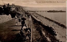 DORSET - BOURNEMOUTH - PIER AND SANDS FROM WEST CLIFF  Do1019 - Bournemouth (bis 1972)