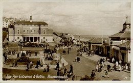 DORSET - BOURNEMOUTH - THE PIER ENTRANCE AND BATHS RP  Do1017 - Bournemouth (bis 1972)