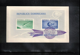 Dominican Republic 1964 Space / Raumfahrt Block FDC - Südamerika