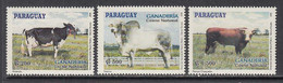 2001 Paraguay Cattle Agriculture Complete Set Of 3 MNH - Paraguay