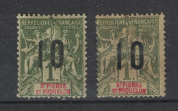 Saint-Pierre-et-Miquelon - Yvert 104 Et 104A Neuf AVEC Charnière - Scott#120 - Unused Stamps