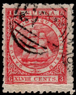 British Guiana 1867 48c Red Medium Paper Perf 10 Used  A03 (Demerera) Cancel - British Guiana (...-1966)