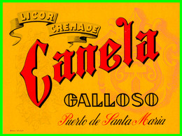 ETIQUETA NUEVA DE LA FAMOSA DESTILERIA DE LICORES (GALLOSO) DEL PUERTO DE SANTA MARIA  GALLOSO LICORESC - Colecciones & Series