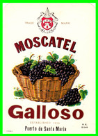 ETIQUETA NUEVA DE LA FAMOSA DESTILERIA DE LICORES (GALLOSO) DEL PUERTO DE SANTA MARIA  GALLOSO LICORESC - Colecciones & Series