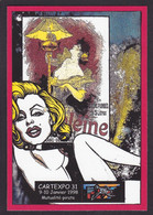 CPM Marilyn Monroe Pin Up Tirage 30 Ex. Numérotés Signés Par JIHEL Cartexpo 1998 Lampe à Pétrole - Bourses & Salons De Collections
