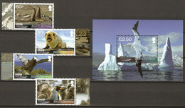 South Georgia 2011 MiNr. 537 - 540 (Block 22) Süd-Georgien BBC Frozen Planet Birds Marin Mammals 4v +1s\sh MNH** 23,50 € - Arctische Fauna